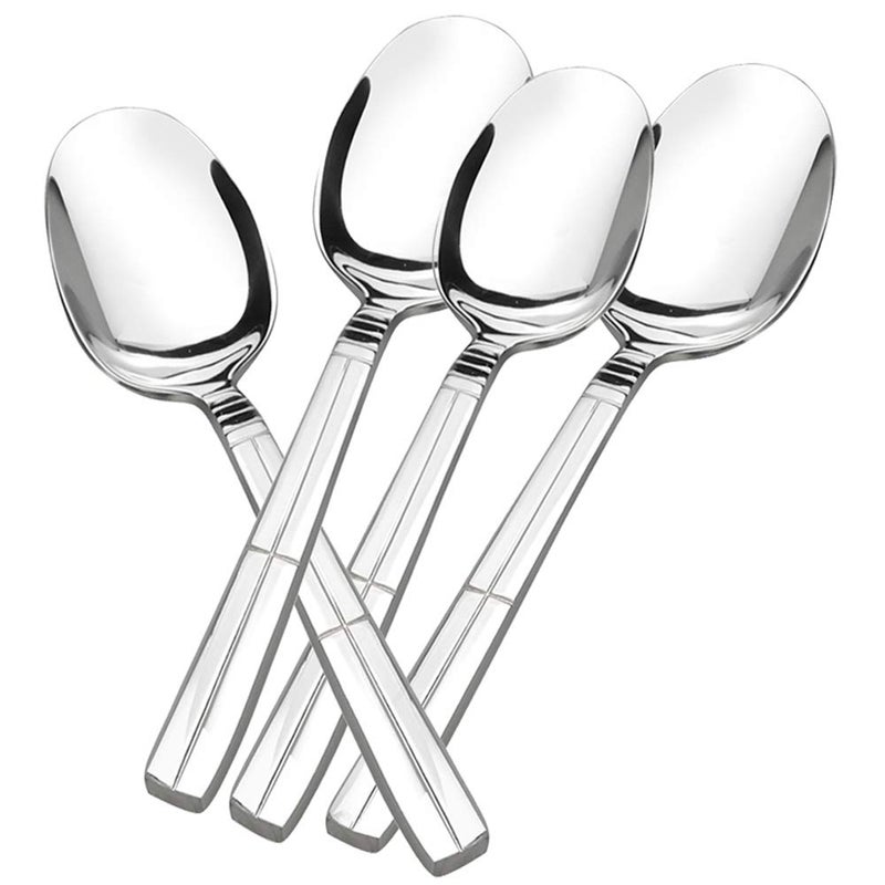 Saedy 8 Pieces Large Stainless Steel Spoon, Stainless Steel Banquet Serving Spoon - Image 1